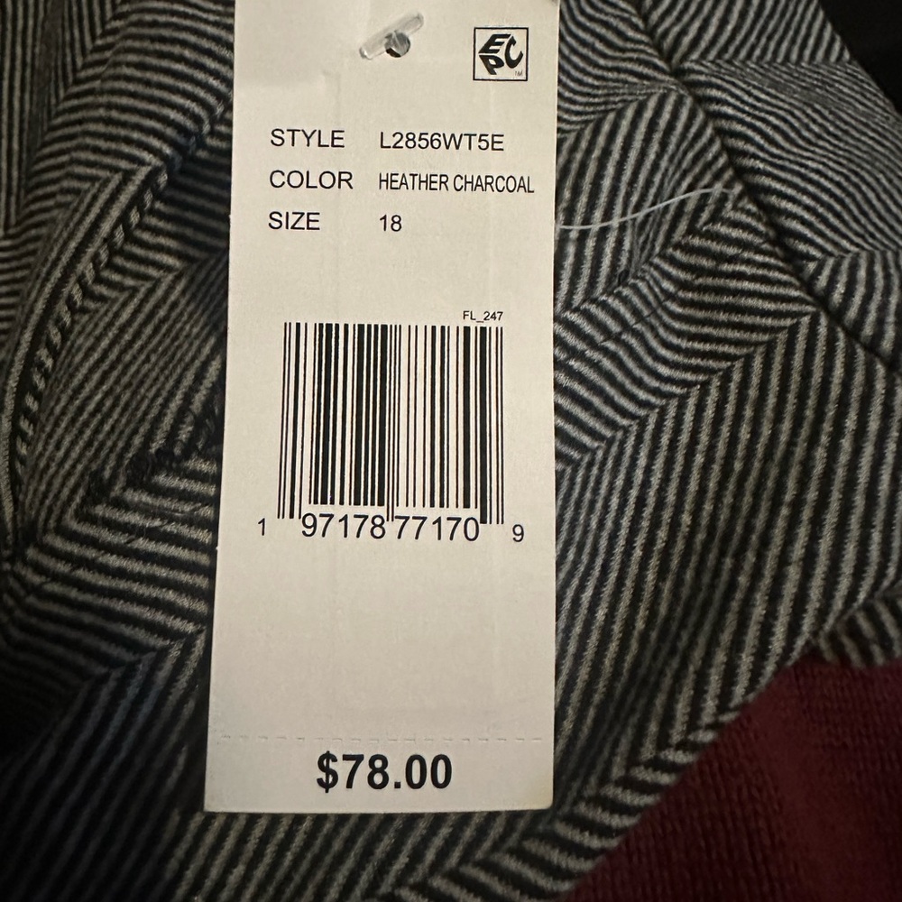 NWT: Wit & Wisdom Black and White Herringbone Wide-Leg Pants - Picture 3 of 3